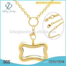 New stainless steel memory locket 18k gold necklace jewelry